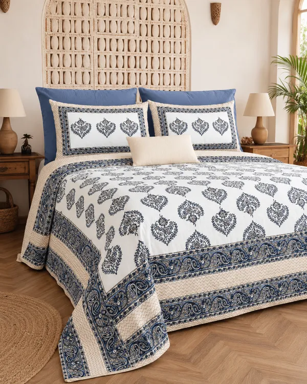 Neel_Paisley_Darbar_Premium_Cotton_Bedsheet