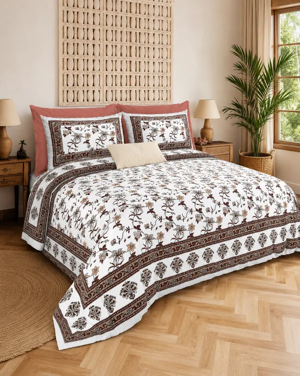 Mitti_Pushp_Darbar_Premium_Super_King_Size_Cotton_Bedsheet