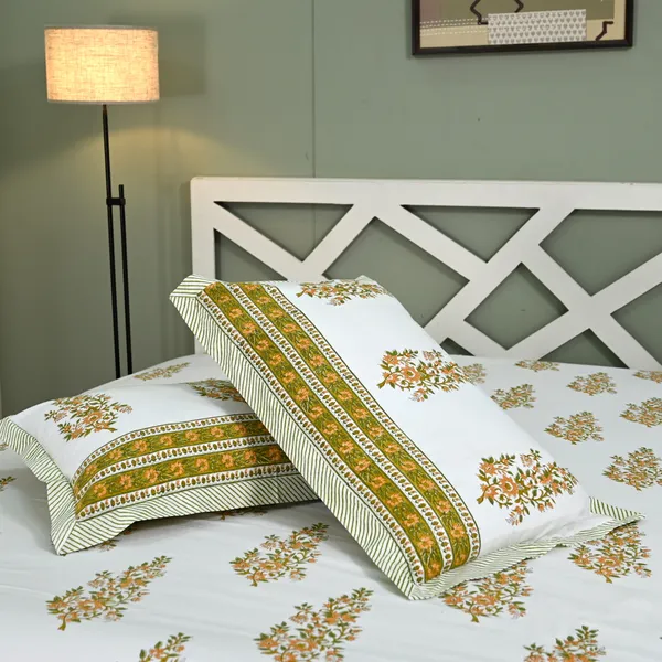 Kesariya_Bagh_Hand_Block_Print_Cotton_Bedsheet_|_250_TC