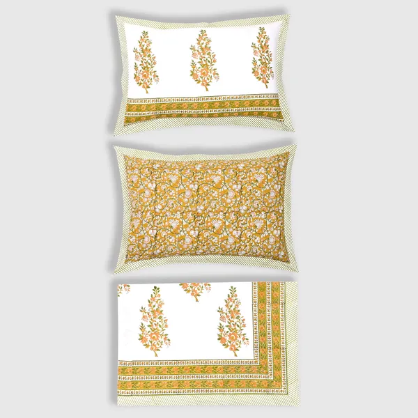 Kesariya_Bagh_Hand_Block_Print_Cotton_Bedsheet_|_250_TC