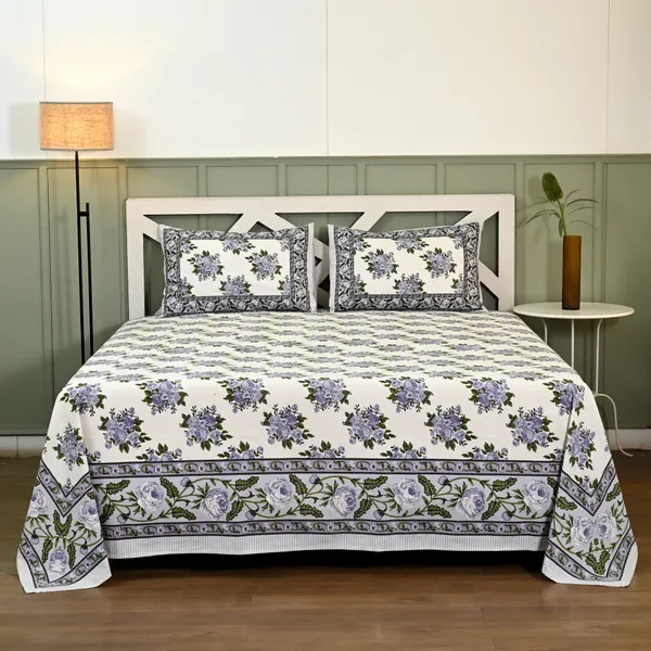 Sanganeri_Gul_King_Size_Bedsheet_With_Pillow_Covers