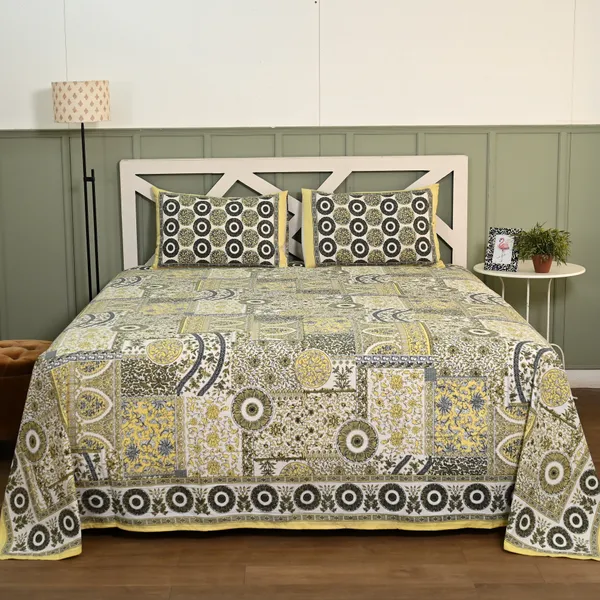 Kanchan_Mahal_100%_Cotton_King_Size_Bedsheet_With_2_Pillow_Covers_|_144_TC