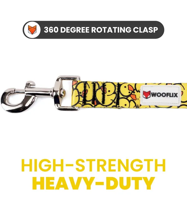 Wooflix_Nylon_Printed_Dog_Leash_(Yellow_Duck)