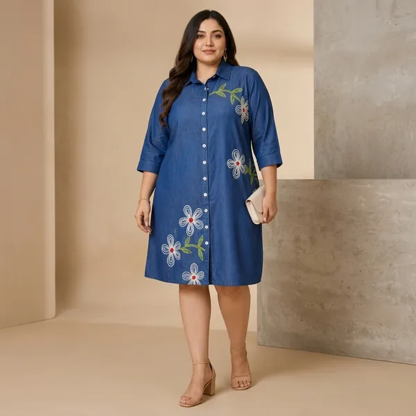 Blue_Cotton_Denim_Premium_Dress_For_Women