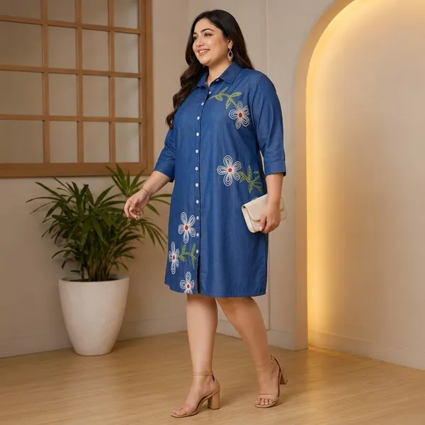 Blue_Cotton_Denim_Premium_Dress_For_Women