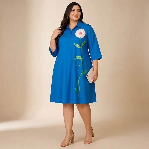 Blue_Cotton_Denim_Premium_Dress_For_Women