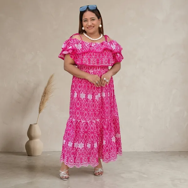 Pink_Cotton_Chikankari_Premium_Maxi_Dress_For_Women