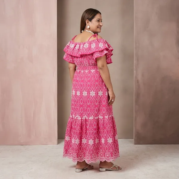 Pink_Cotton_Chikankari_Premium_Maxi_Dress_For_Women