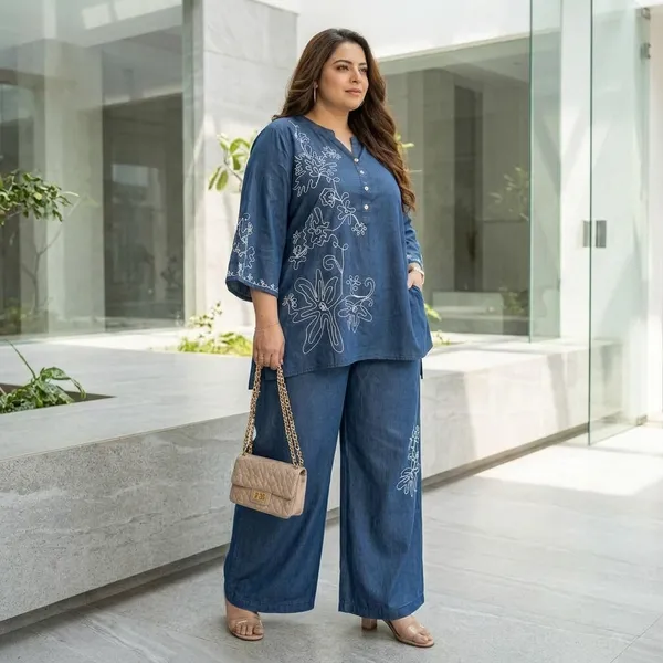 Blue_Cotton_Denim_Premium_Co-ord_Set_For_Women