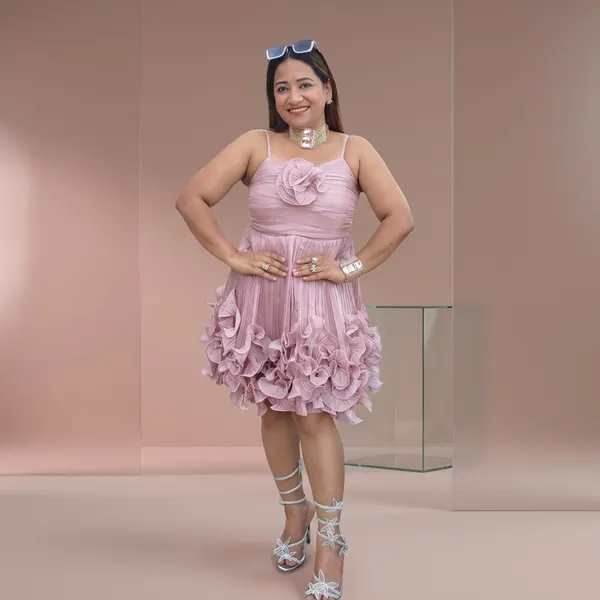Pink_Cotton_Premium_Ruffle_Dress_For_Women