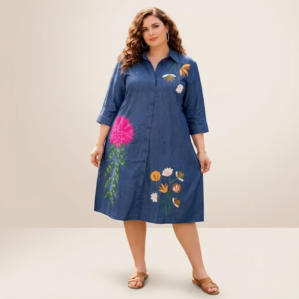 Blue_Cotton_Denim_Premium_Dress_For_Women