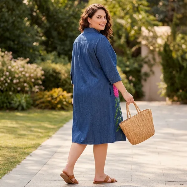 Blue_Cotton_Denim_Premium_Dress_For_Women