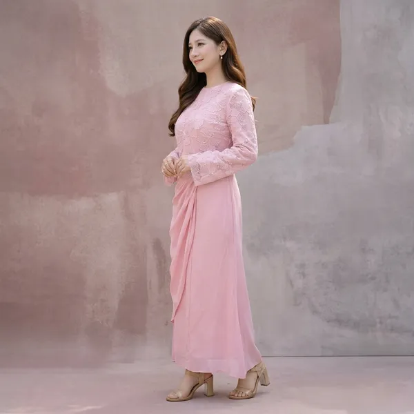 Pink_Cotton_Premium_Dress_For_Women