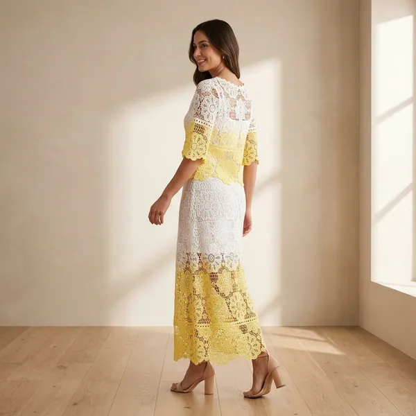 Yellow_And_White_Crochet_Premium_Maxi_Dress_For_Women