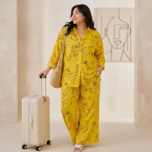 Yellow_Cotton_Premium_Co-ord_Set_For_Women