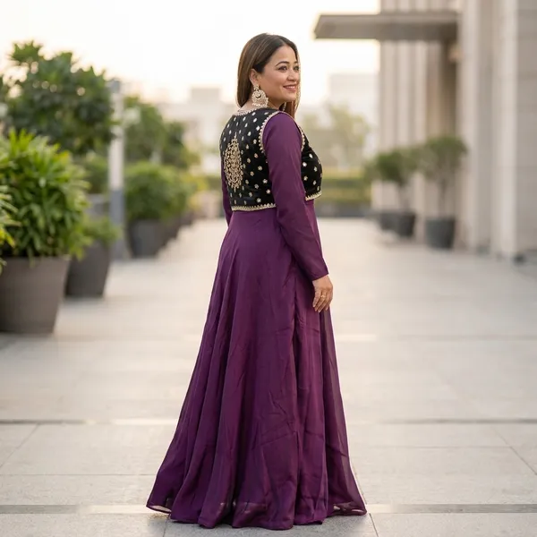 Purple_Glass_Tissue_Premium_Jacket__Gown_For_Women