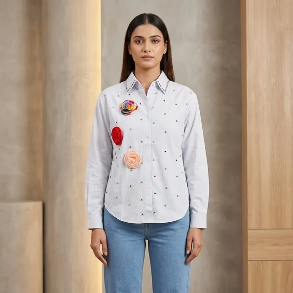 Grey_Cotton_Premium_Shirt_For_Women