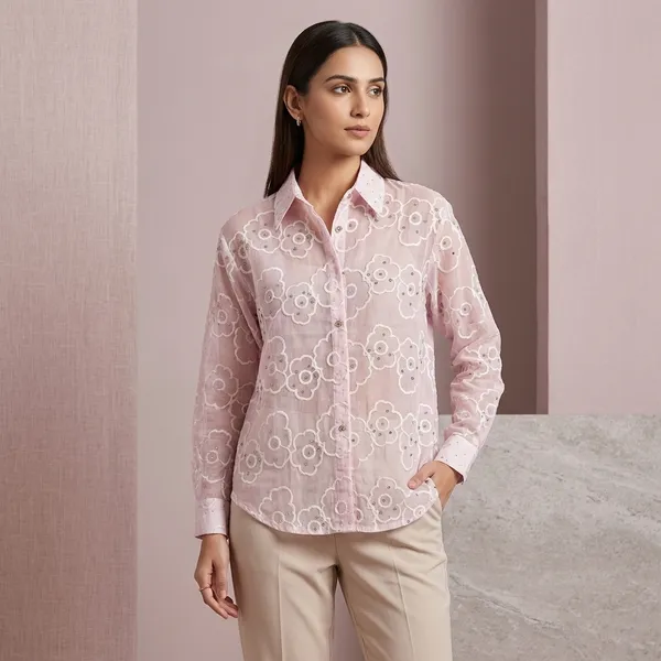 Pink_Cotton_Premium_Shirt_For_Women