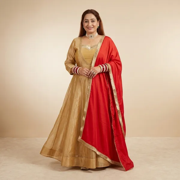 Light_Brown_Glass_Tissue_Premium_Anarkali_Suit_For_Women