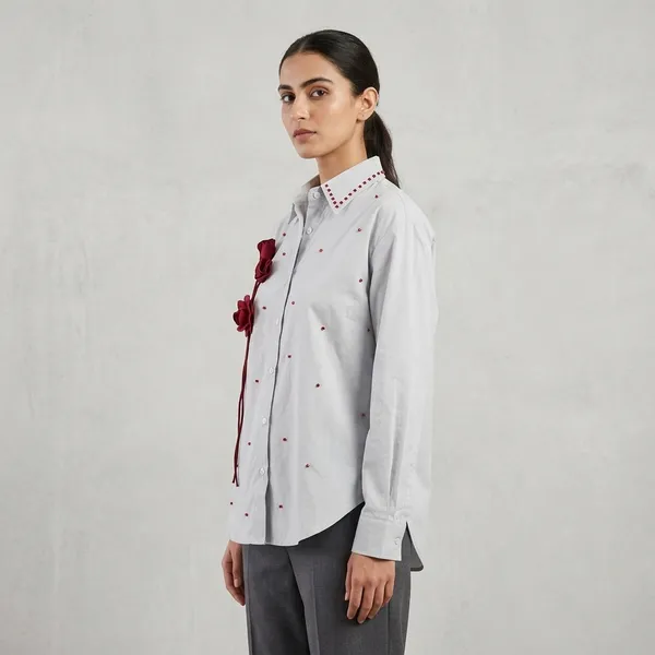 Grey_Cotton_Premium_Shirt_For_Women