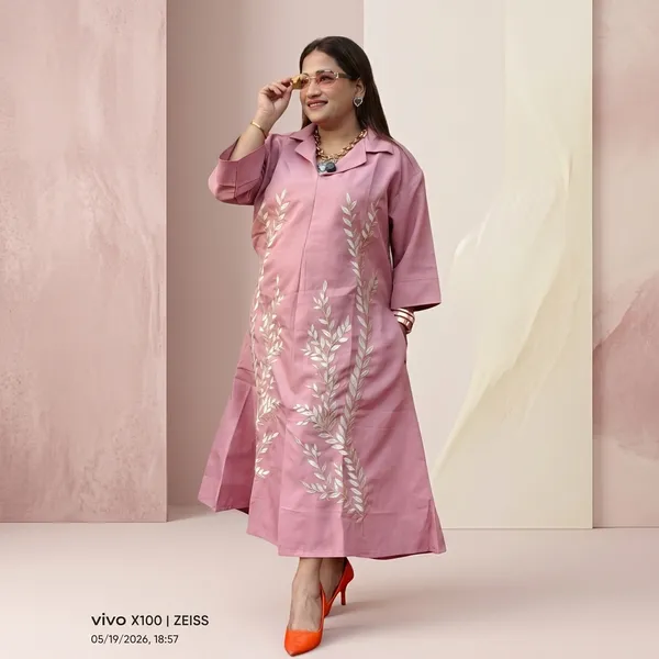 Pink_Cotton_Premium_Dress_For_Women