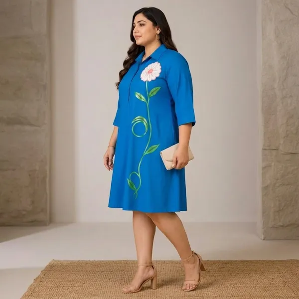 Blue_Cotton_Denim_Premium_Dress_For_Women