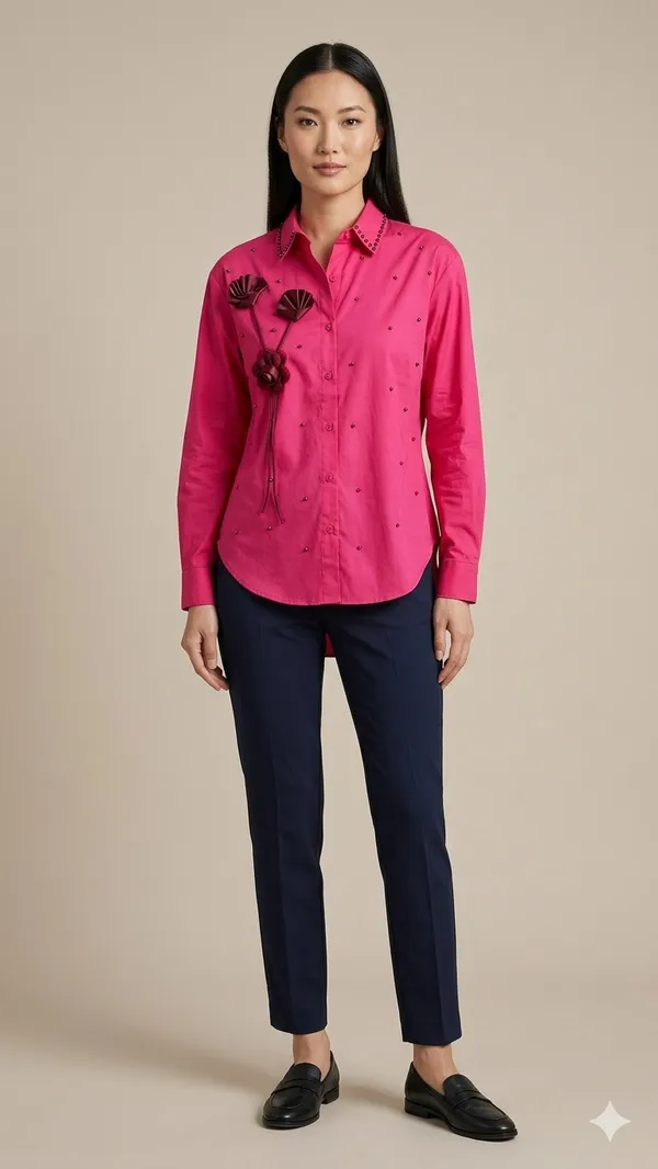 Pink_Cotton_Premium_Shirt_For_Women