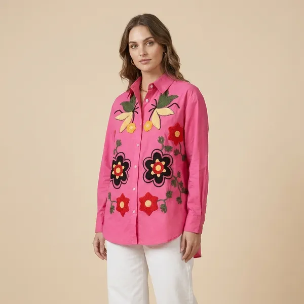 Pink_Cotton_Premium_Full_Sleeve_Shirt_For_Women