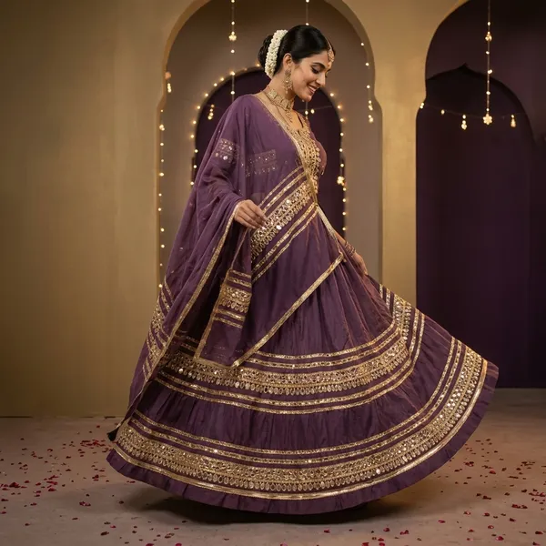 Wine_Purple_Navratri_Special_Original_Mirror_Work_Border_Full_Flair_Designer_Chaniya_Choli_Set_For_Women