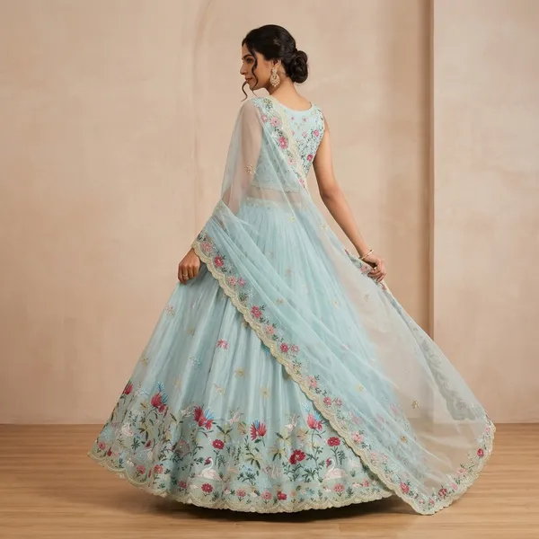 Sky_Blue_Floral_Embroidered_Crop_Top_Lehenga_Choli_Set_For_Women