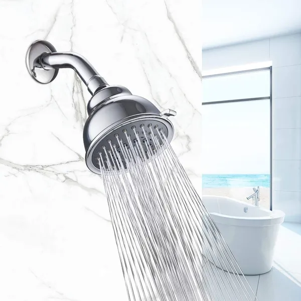Silver_Abs_Anti-Clogging_Swivel_Brass_Connector_High_Pressure_Shower_Head