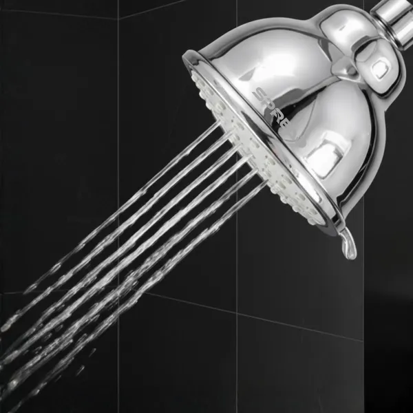 Silver_Abs_Anti-Clogging_Swivel_Brass_Connector_High_Pressure_Shower_Head