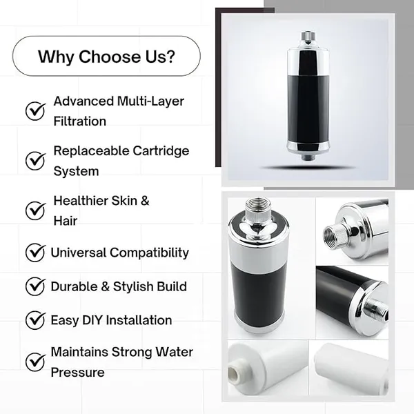 Black_Abs_Multi-Layer_Replaceable_Cartridge_Inline_Water_Filter_with_Adopters_