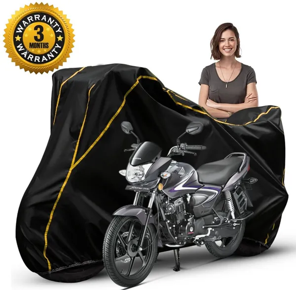 Black_Polyester_Waterproof_Bike_Body_Cover_With_Yellow_Piping