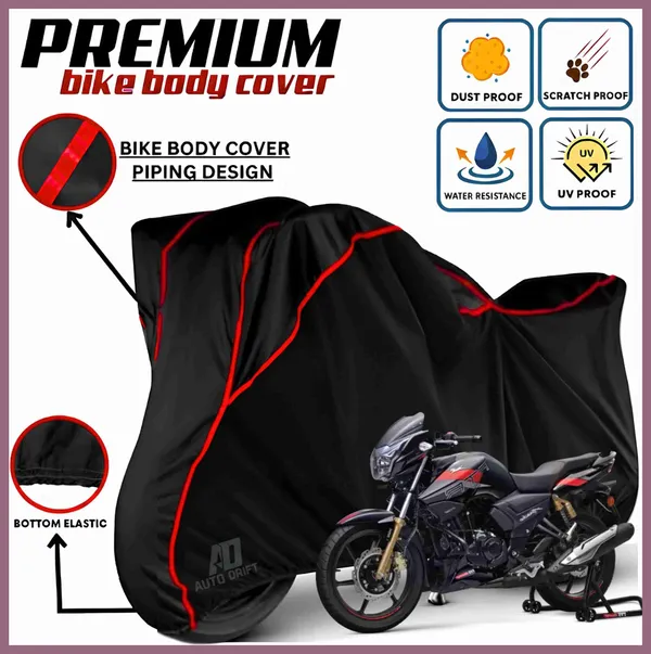 Black_And_Red_Polyester_Piping_Waterproof_Bike_Body_Cover