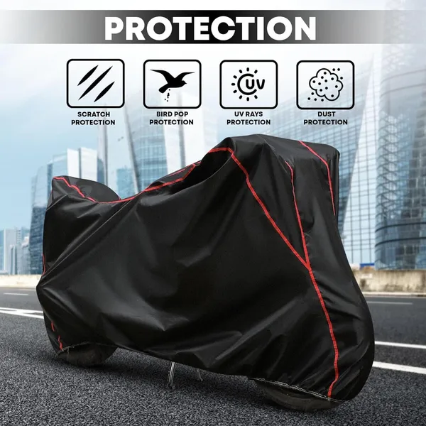 Black_Polyester_Waterproof_Bike_Body_Cover_With_Red_Piping
