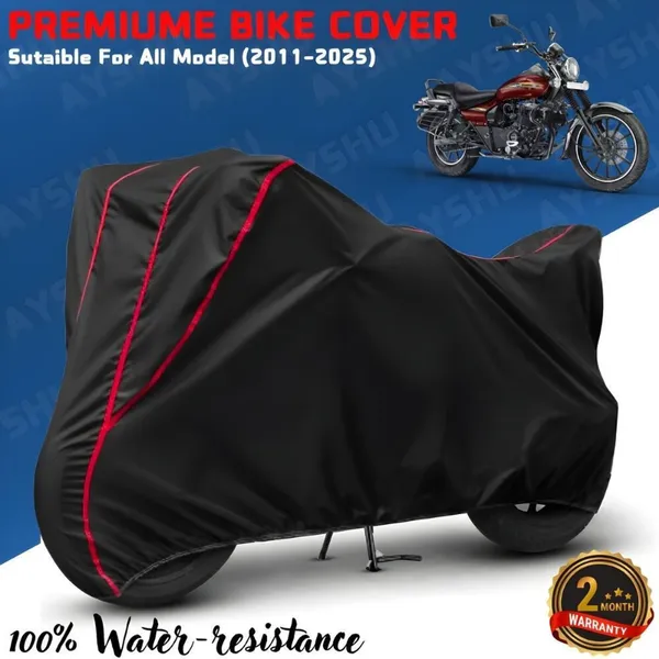 Black_Polyester_Waterproof_Motorcycle_Body_Cover_With_Red_Piping