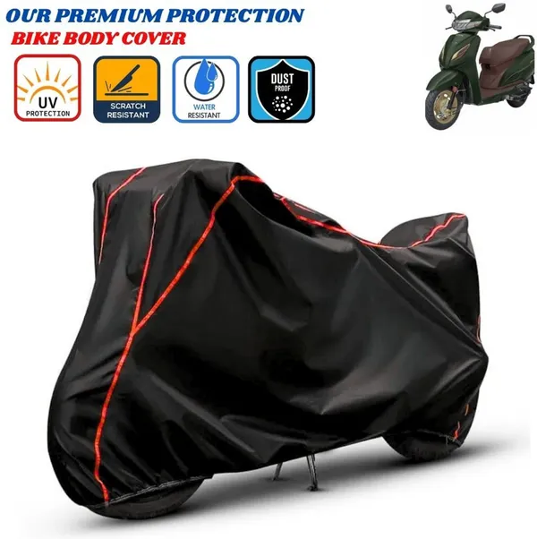 Black_Polyester_Apnek_Honda_Aviator_Waterproof_Bike_Cover_Red_Piping