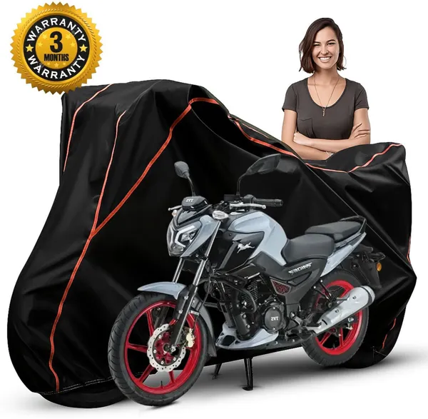 Black_Polyester_Waterproof_Motorcycle_Body_Cover_With_Red_Piping