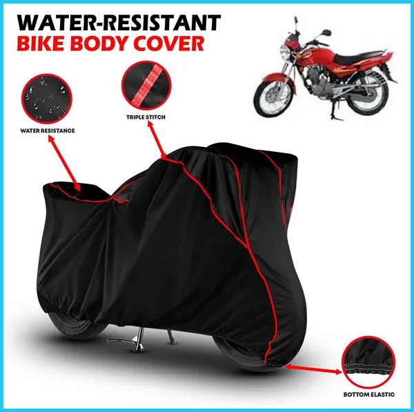 Black_Polyester_Waterproof_Motorcycle_Body_Cover_With_Red_Piping