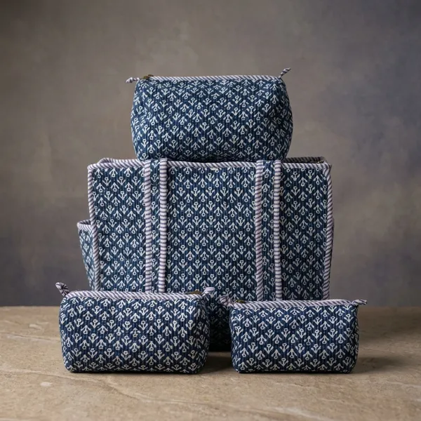 Blue_Cotton_Duffel_Bag_Set_For_Travel