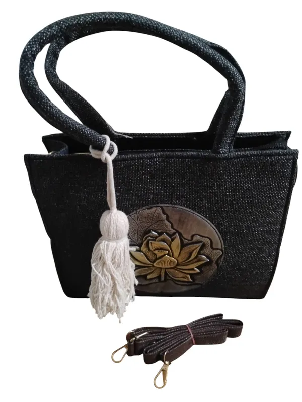 Black_Jute_Handbag_For_Women