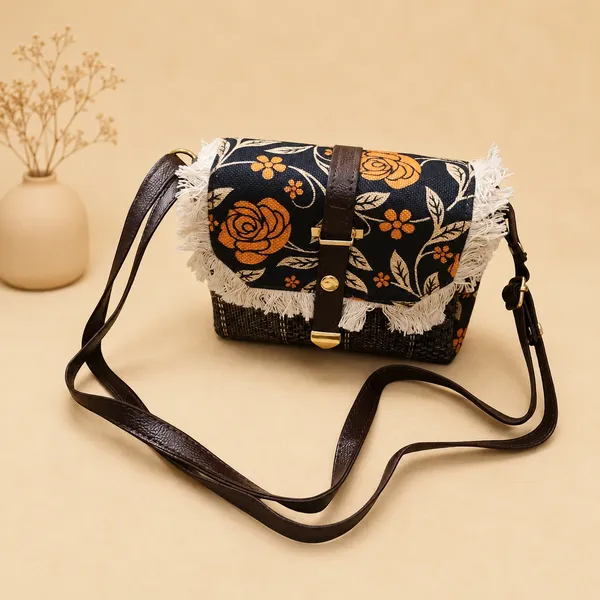 Multicolor_Faux_Leather_With_Fabric_Body_Sling_Bag_For_Women