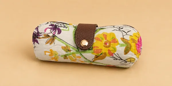 Pack_Of_2_Multicolor_Quilted_Cotton_Muslin_With_Faux-Leather_Accent_Eyeglass_Case_For_Eyewear_Owners
