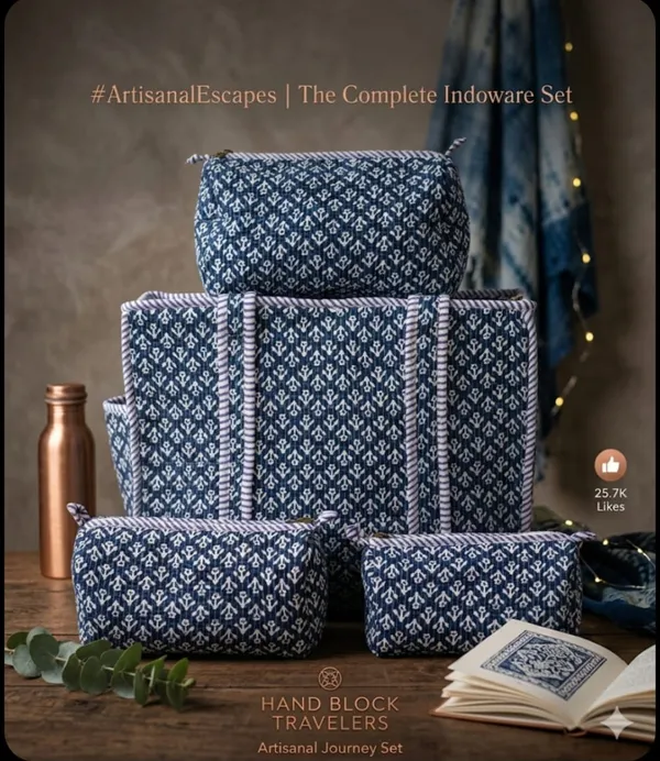 Blue_Cotton_Duffel_Bag_Set_For_Travel