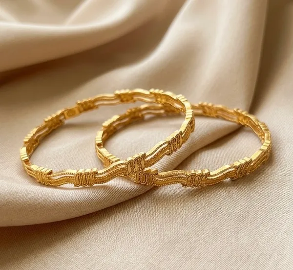 Gold-Plated_Twisted_Rope_Design_Bangles_For_Women