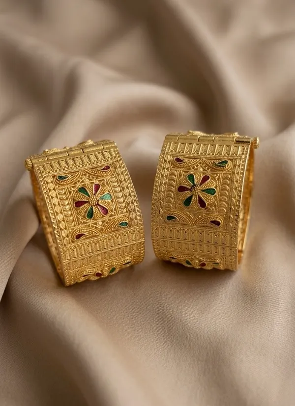 Gold_platted_scroo__Bangles_For_Women_combo_pack_of_3