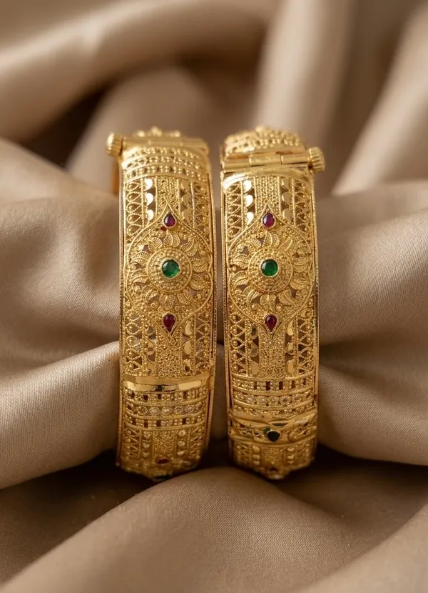 Gold_Metal_American_Diamond_Studded_Bangles_For_Women