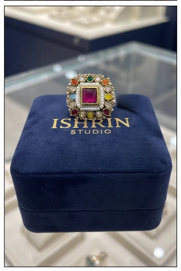 Ishrin_Studio_Multicolor_Kundan_Adjustable_Statement_Ring_For_Women_&_Girls_|_Pearl_&_Crystal_Cocktail_Ring