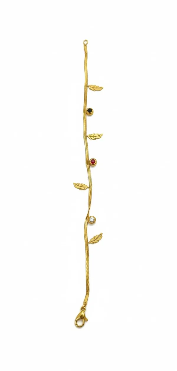 Leaf_Charm_Alloy_Bracelet